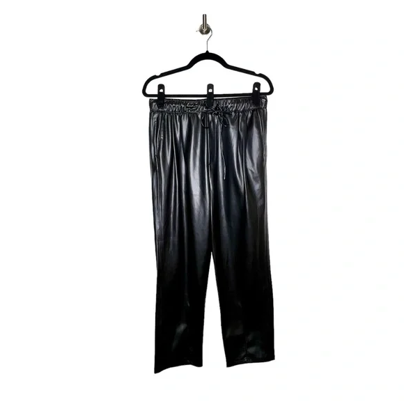 Zara Faux Leather The Weekend Pants in Black Size Medium - Picture 5 of 9